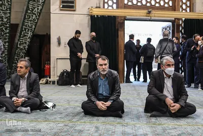  تشییع پیکر مرحوم عماد افروغ در مسجد دانشگاه تهران
