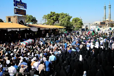 تشییع شهید مدافع حرم ابراهیم رشید‎ در قم