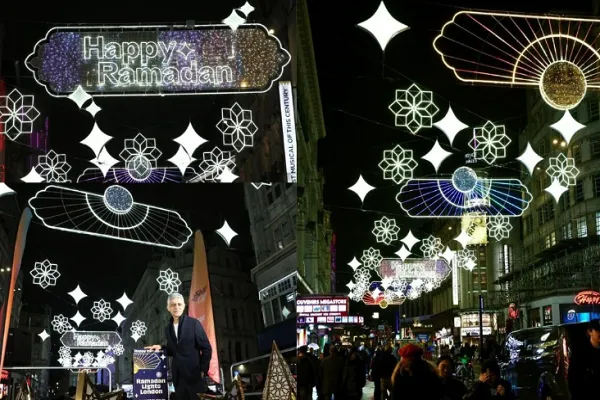 Un faro de unidad: Sadiq Khan enciende por cuarto año las luces de Ramadán en el West End de Londres