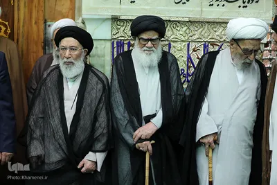 غبارروبی مضجع مطهر حضرت امام رضا (ع) با حضور رهبر انقلاب
