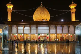 بارش اولین باران پاییزی در آستان حضرت شاهچراغ(ع)