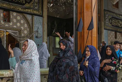 آیین تعویض پرچم گنبد آستان حضرت شاهچراغ (ع)‎‎