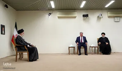 دیدار رئیس جمهور تاجیکستان و هیئت‌ همراه‌ با رهبر معظم انقلاب