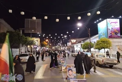 سومین شب از نمایشگاه نقاشی شهدایی در اجتماع شبانه بابلسر