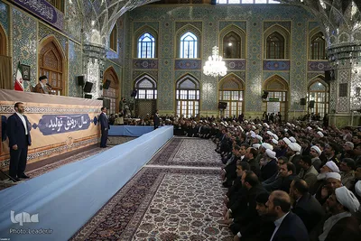 سخنرانی رهبر انقلاب در اجتماع عظیم زائران و مجاوران حرم مطهر رضوی(ع)