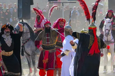 مراسم خیمه‌سوزان و مقتل‌خوانی در خمینی‌شهر اصفهان