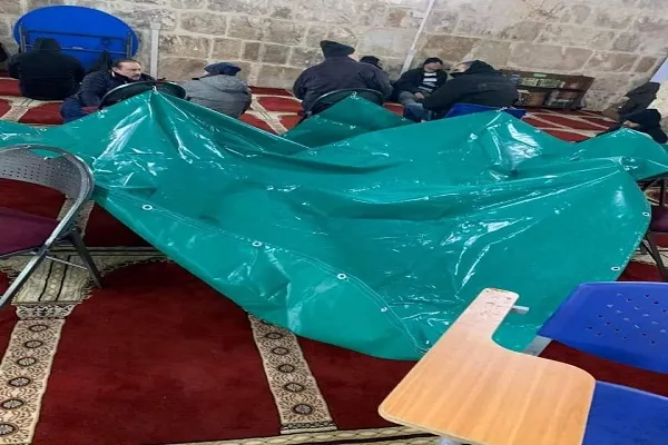 بارندگی‌ها مصلای مروانی مسجد‌الاقصی را در معرض تخریب قرار داد + فیلم