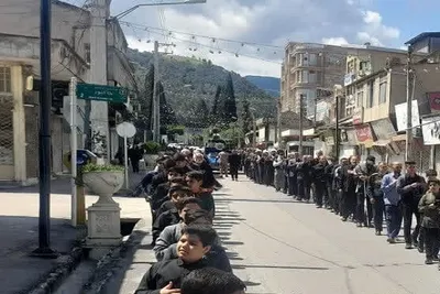 مراسم دسته روی بزرگداشت شهادت امام جعفرصادق(ع) در بهشهر