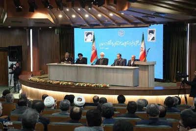حضور رئیس قوه قضائیه در جلسه نقش امنیت قضایی در جهش تولید با مشارکت مردم در آذربایجان‌غربی‎
