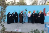 عکس | حمایت از جریان مقاومت با دیوارنگاری «دختران حاج قاسم» در پارس‌آباد