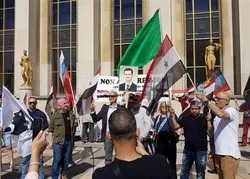 Manifestation des Syriens de France en soutien au président Assad