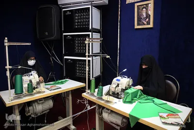 مراسم افتتاحیه کارگاه دوخت لباس شیرخوارگان حسینی