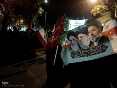 تجمع شبانه مردم اهر در بیعت با رهبری و حمایت از مدافعان وطن