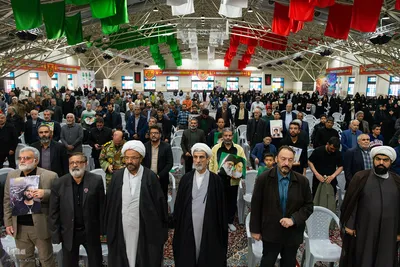 مراسم چهلم شهدای حوادث دی‌ماه در گلستان شهدای اصفهان
