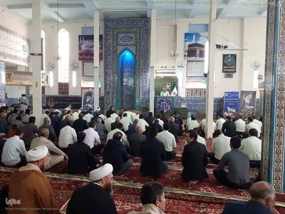 حضور سبزپوشان انتظامی در نماز جمعه اهر و گرامیداشت هفته انتظامی