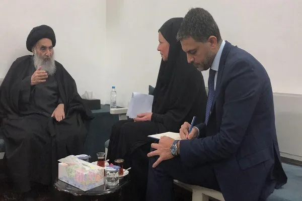 السيستاني: العراق يرفض أن يكون محطة لتوجيه الأذى لأي بلد آخر