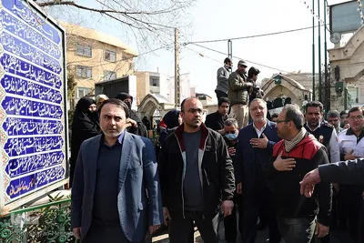 مراسم تشییع و خاکسپاری پیکر آتش نشان شهید «قریب رضا دارابی»