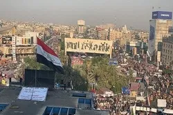 عراق؛ میدان التحریرمیں شیعہ مرجع تقلید کا شکریہ