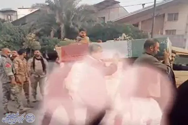 آیین استقبال از شهید گمنام در مسجد حضرت امیرالمؤمنین(ع) فرهنگ‌شهر بابل