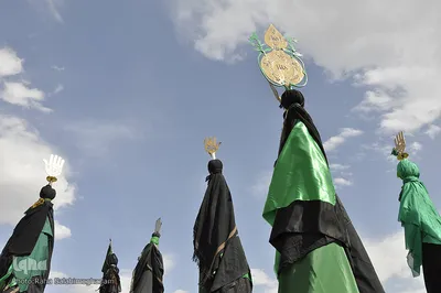 آیین عزاداری سلام علم ها در روستای خراشاد ـ بیرجند
