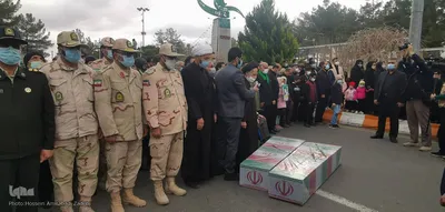 تشییع پیکر پاک ۲ شهید گمنام در خراسان جنوبی