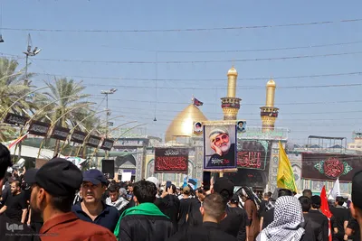 تشییع پیکر مطهر رهبر شهید در کربلا
