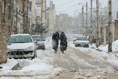 بارش برف بهاری در خدابنده