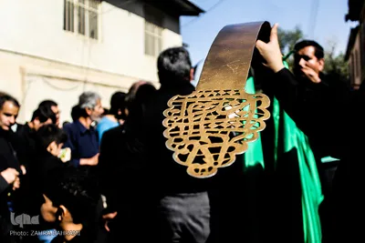 آئین سنتی«علَم‌کشان» در روستای انجدان - اراک/عکاس:زهرا بهرامی