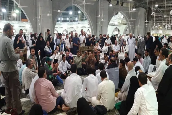 تصاویری از تلاوت قاریان ایرانی در حلقه قرآنی مسجدالحرام