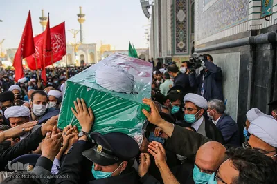 تشییع پیکر شهید حجت الاسلام محمد اصلانی در حرم مطهر رضوی
