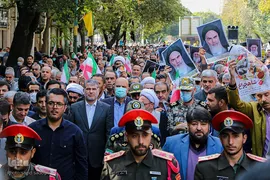 راهپیمایی مردم تبریز علیه حادثه تروریستی شاه چراغ‎‎