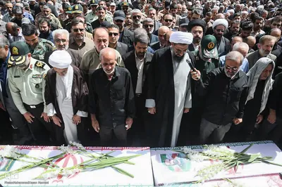 وداع باشکوه با شهدای مظلوم حمله رژیم صهیونیستی در همدان‎