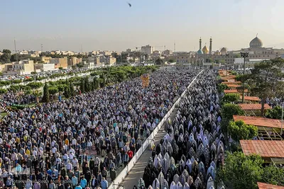 نماز عید سعید فطر در جوار حرم حضرت عبدالعظیم حسنی (ع)
