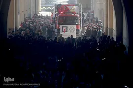 مراسم تشییع ۱۶آتش نشان شهید حادثه  پلاسکو
