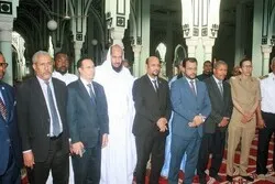 La grande mosquée de Nouakchott tapissée