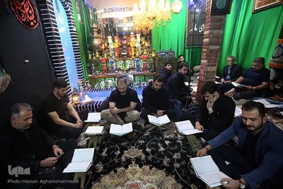 محفل با شکوه انس با قرآن‌کریم در تکیه‌گاه لثارات الحسین (ع) خانی‌آباد نو