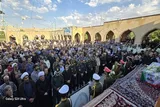 طنین ندای «لبیک یا حسین(ع)» در بدرقه پیکر شهید امنیت