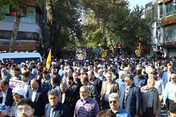 راهپیمایی ضد صهیونیستی مردم شهرستان ساری