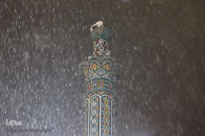 اولین برف زمستانی در قم