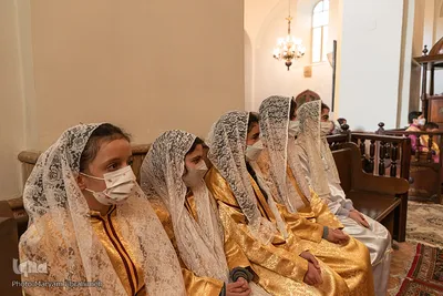 مراسم غسل تعمید در کلیسای مریم مقدس تبریز
