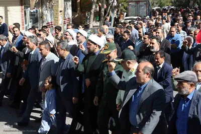 راهپیمایی بشارت نصر در شهرستان اهر