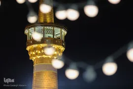 حرم مطهر رضوی در شب نیمه شعبان