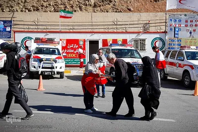 خدمات‌دهی هلال احمر آذربایجان غربی به زائران اربعین