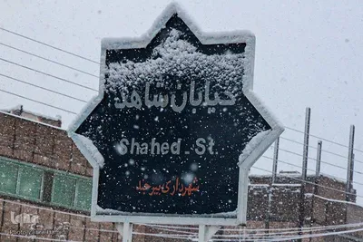 برف در خیابان‌های بیرجند