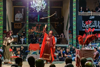 مراسم تعزیه خوانی در حسینیه اعظم برغان / البرز