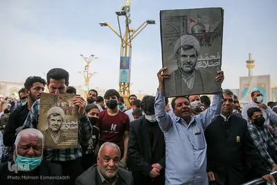 تشییع پیکر شهید حجت‌الاسلام محمد اصلانی در حرم مطهر رضوی