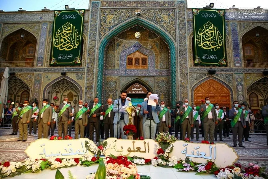 إحیاء ذكرى ولادة نبي الرحمة محمد (ص) في مرقد الإمام علي(ع)