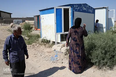 سرویس های موقت بهداشتی در مناطق زلزله زده شهرستان سرپل ذهاب، ۱۰ماه پس از زلزله