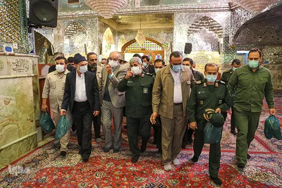 حضور سردار قاآنی در حرم مطهر حضرت احمد بن موسی شاهچراغ(ع)