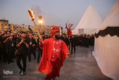 مراسم خیمه سوزان در میدان امام حسین (ع)